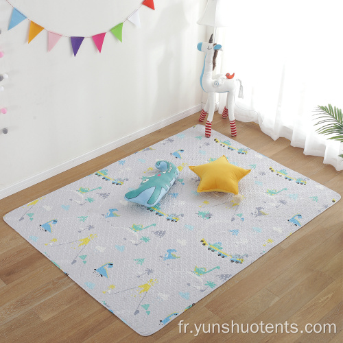 Tapis de jeu rond en coton pour bébé